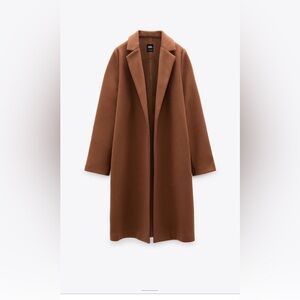 Zara camel lapel coat